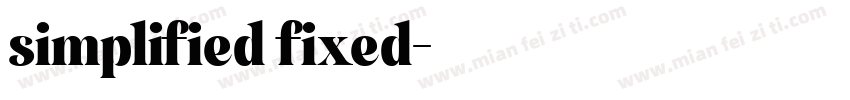 simplified fixed字体转换